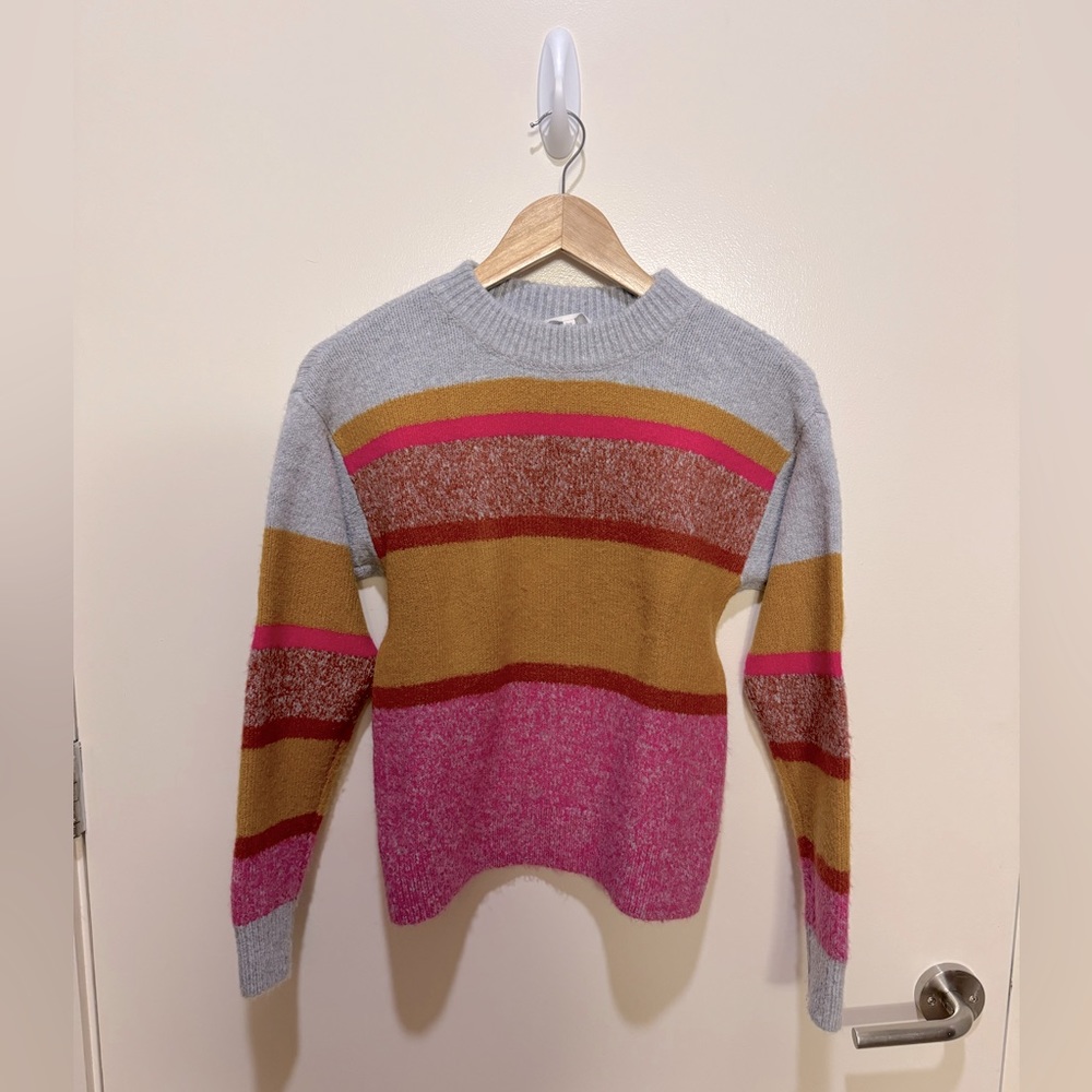 Anne Taylor Loft Sweater, XS in Pink/Gray Multi